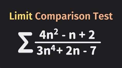 limit comparison test hard examples|limit test of n 4 e 5.